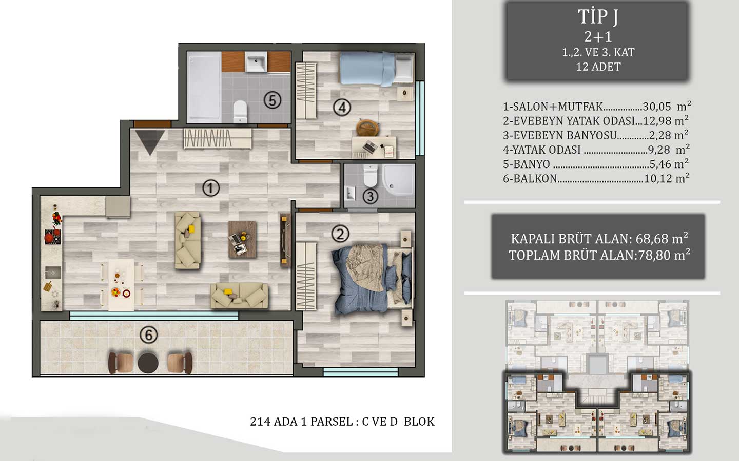 Balıkesir Ayvalık'ta Muhteşem Projede 1+1 ve 2+1 Daireler Davutti
